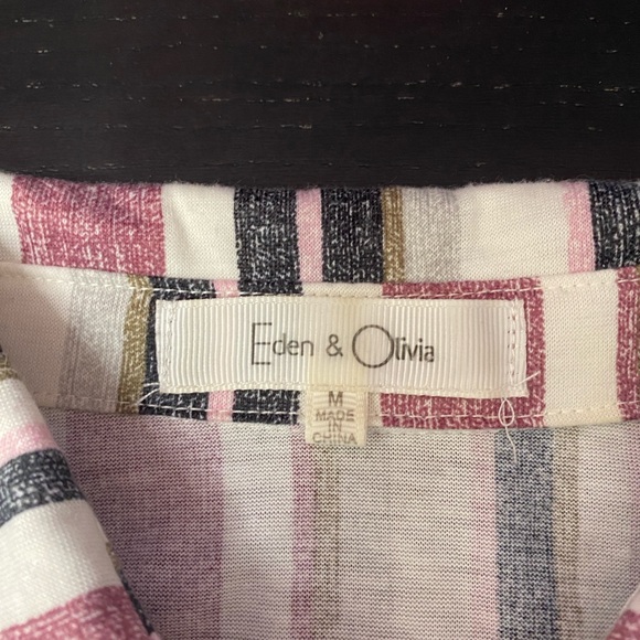 Eden & Olivia Multicolor Striped Button-Down Shirt - Picture 2 of 5